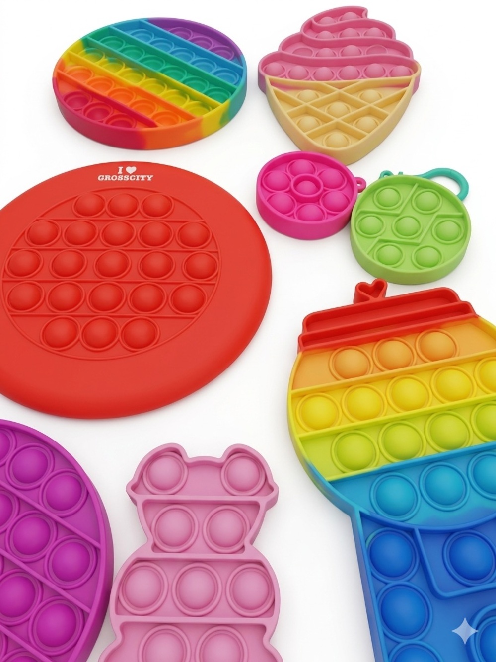 Bundle of 8 Pop Bubble Fidget Toys